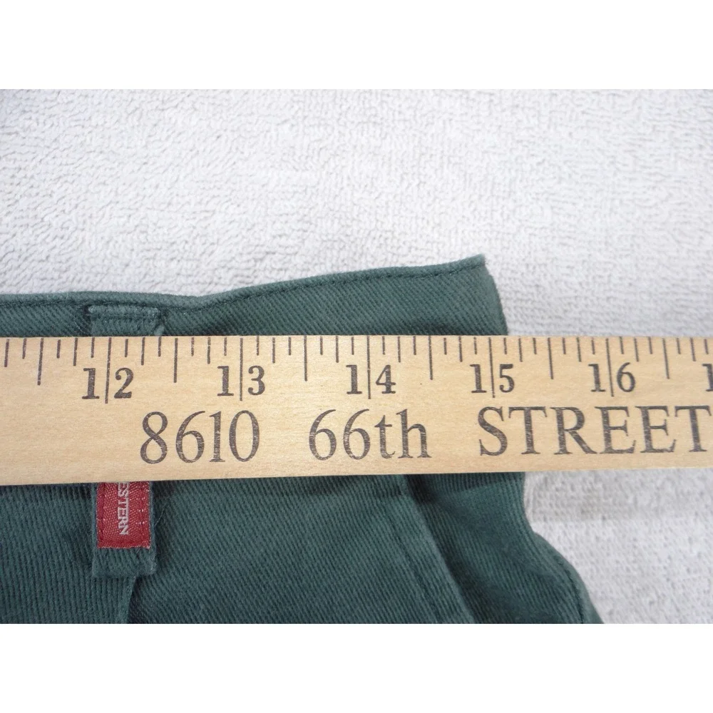 Ringers Western Mens Workwear Shorts Green Size 32 Cotton Twill Pleated 2781